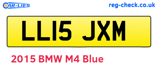 LL15JXM are the vehicle registration plates.