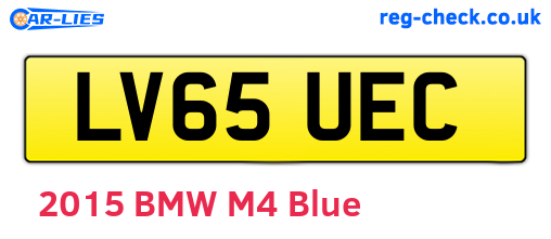 LV65UEC are the vehicle registration plates.