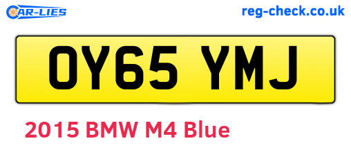 OY65YMJ are the vehicle registration plates.
