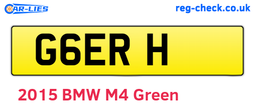 G6ERH are the vehicle registration plates.