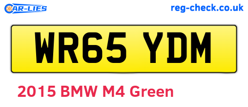 WR65YDM are the vehicle registration plates.
