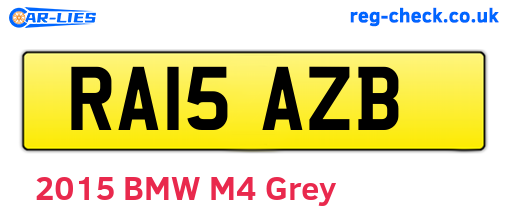 RA15AZB are the vehicle registration plates.