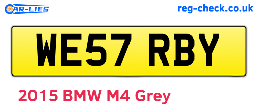 WE57RBY are the vehicle registration plates.