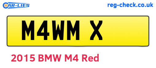M4WMX are the vehicle registration plates.
