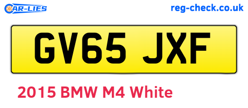 GV65JXF are the vehicle registration plates.