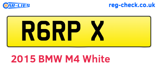 R6RPX are the vehicle registration plates.