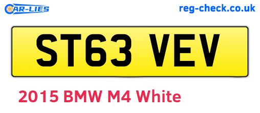 ST63VEV are the vehicle registration plates.