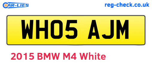 WH05AJM are the vehicle registration plates.