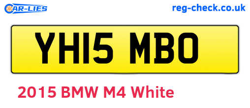 YH15MBO are the vehicle registration plates.