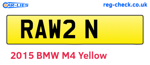 RAW2N are the vehicle registration plates.