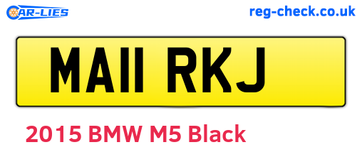 MA11RKJ are the vehicle registration plates.