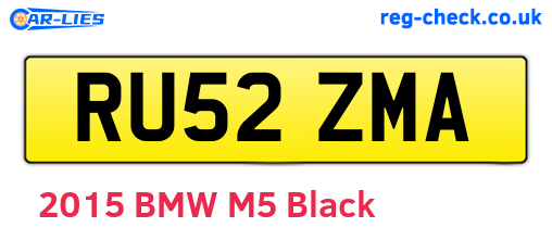 RU52ZMA are the vehicle registration plates.