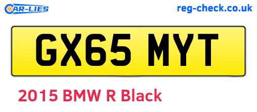 GX65MYT are the vehicle registration plates.