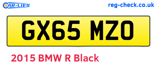 GX65MZO are the vehicle registration plates.
