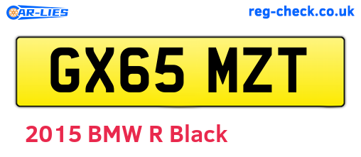 GX65MZT are the vehicle registration plates.