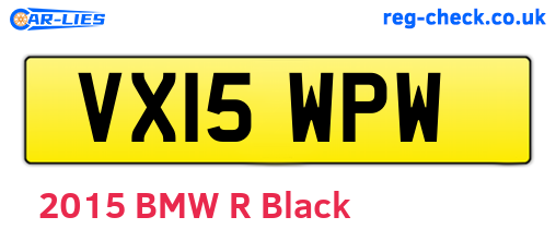 VX15WPW are the vehicle registration plates.