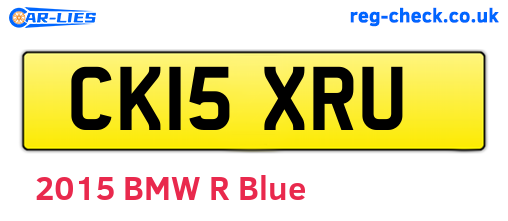 CK15XRU are the vehicle registration plates.