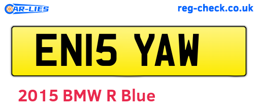 EN15YAW are the vehicle registration plates.