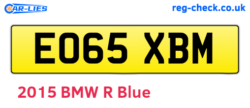 EO65XBM are the vehicle registration plates.