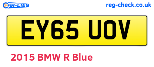 EY65UOV are the vehicle registration plates.