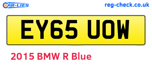 EY65UOW are the vehicle registration plates.