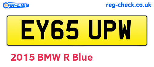 EY65UPW are the vehicle registration plates.