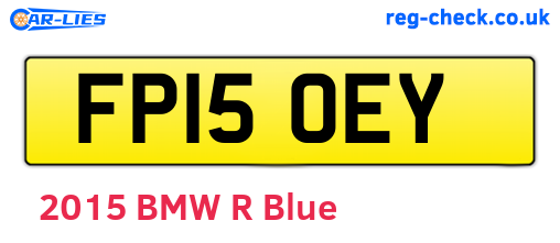 FP15OEY are the vehicle registration plates.
