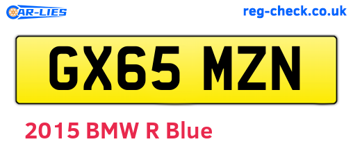GX65MZN are the vehicle registration plates.