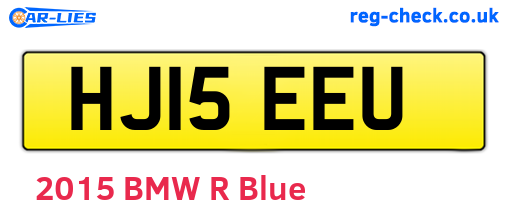 HJ15EEU are the vehicle registration plates.
