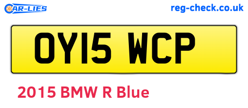 OY15WCP are the vehicle registration plates.