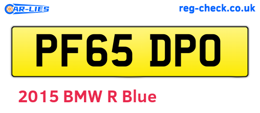 PF65DPO are the vehicle registration plates.
