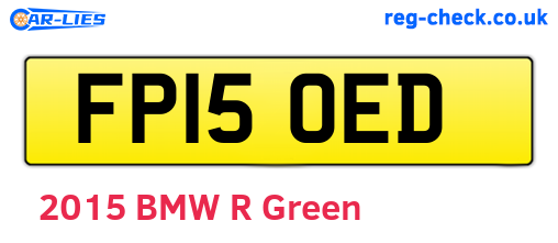 FP15OED are the vehicle registration plates.