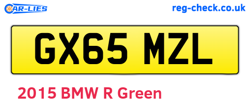 GX65MZL are the vehicle registration plates.