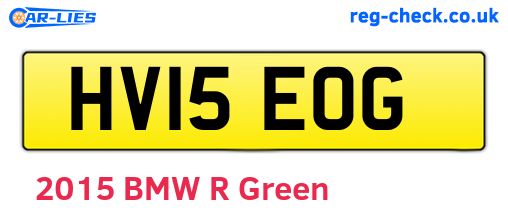 HV15EOG are the vehicle registration plates.