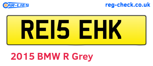 RE15EHK are the vehicle registration plates.