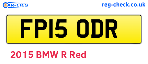 FP15ODR are the vehicle registration plates.