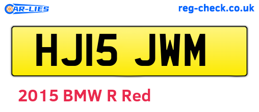 HJ15JWM are the vehicle registration plates.