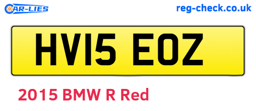 HV15EOZ are the vehicle registration plates.