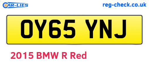 OY65YNJ are the vehicle registration plates.