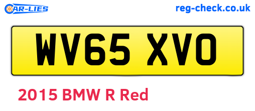 WV65XVO are the vehicle registration plates.