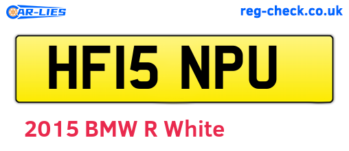HF15NPU are the vehicle registration plates.
