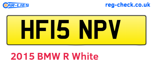 HF15NPV are the vehicle registration plates.