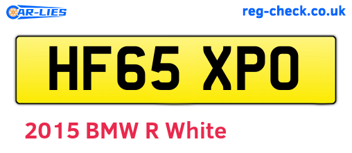 HF65XPO are the vehicle registration plates.