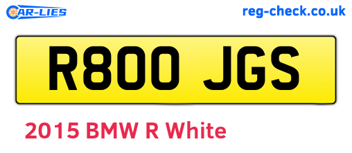 R800JGS are the vehicle registration plates.