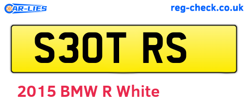 S30TRS are the vehicle registration plates.