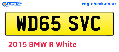 WD65SVC are the vehicle registration plates.