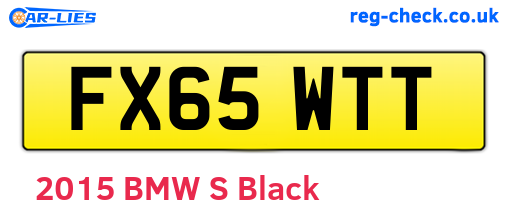 FX65WTT are the vehicle registration plates.