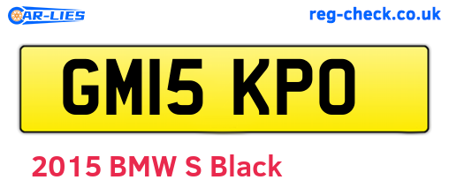 GM15KPO are the vehicle registration plates.