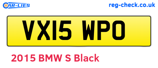 VX15WPO are the vehicle registration plates.