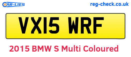 VX15WRF are the vehicle registration plates.